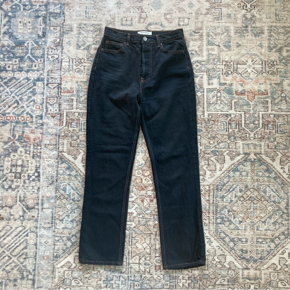 Reformation Women's Straight Leg Jeans in Dark Indigo